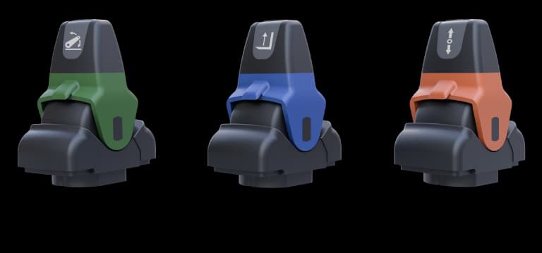 Makersan MO 377 fingertip joystick colour options.