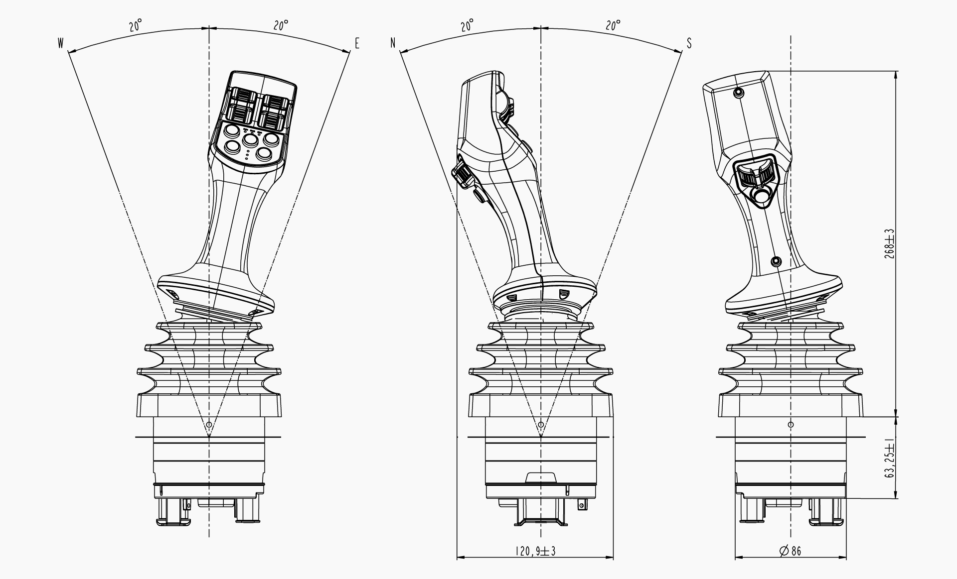Technical drawing of the Makersan MO 390 & 394 LX variant.
