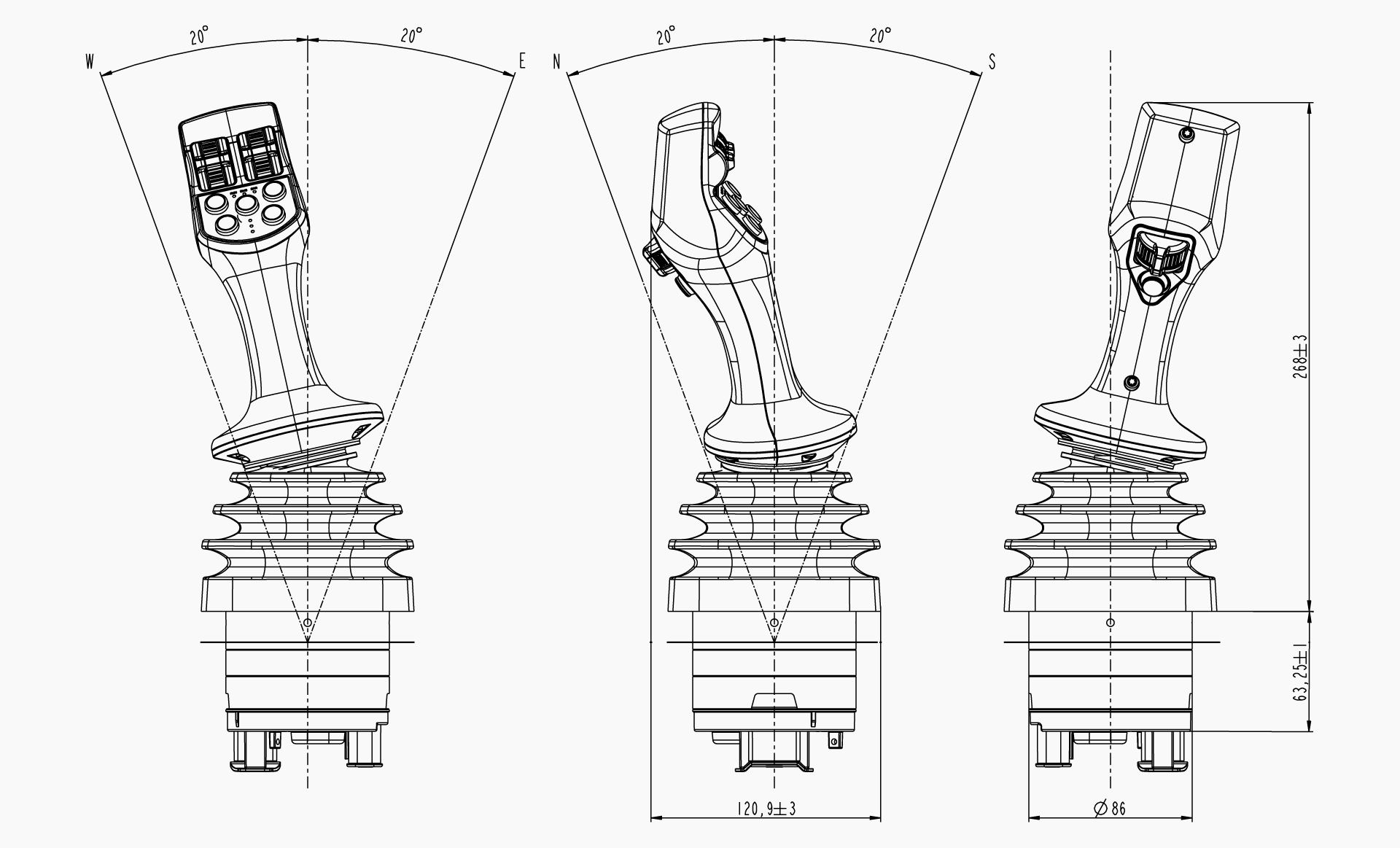 Technical drawing of the Makersan MO 390 & 394 RX variant.
