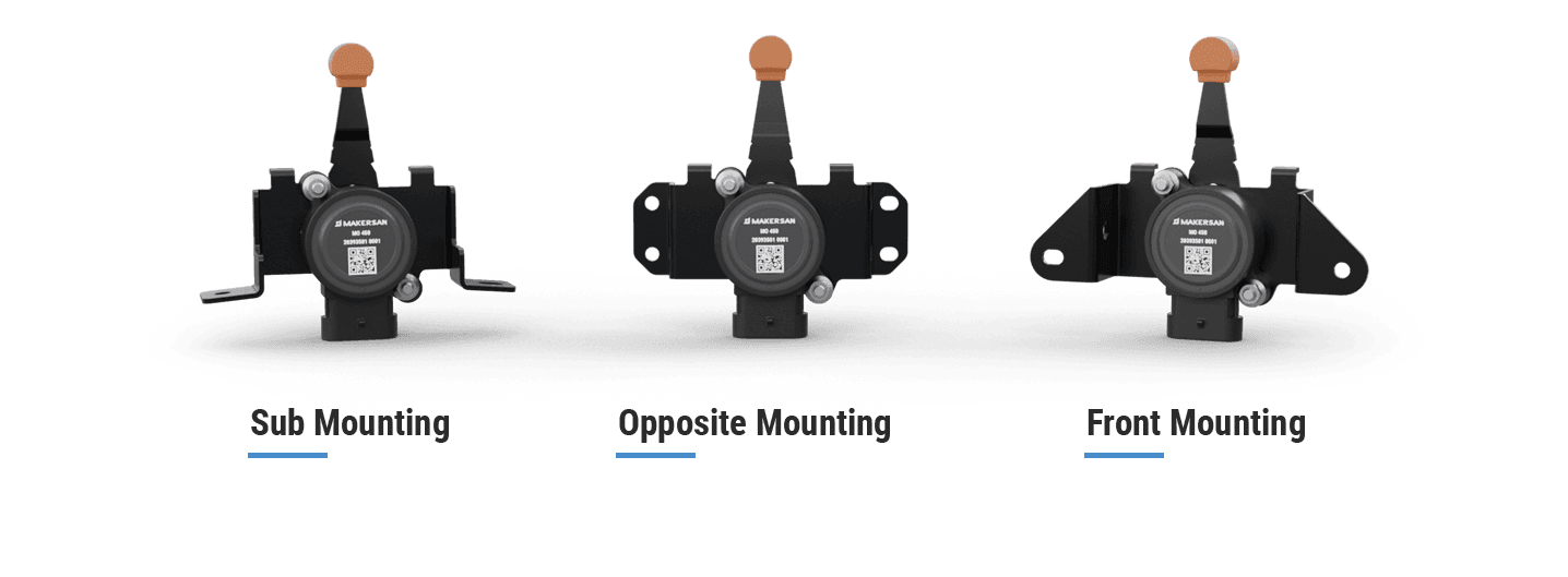 Makersan MO 378 rotary control lever mounting type options.