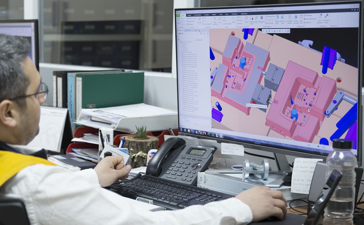 Makersan engineer developing 3D CAD tooling and mold designs