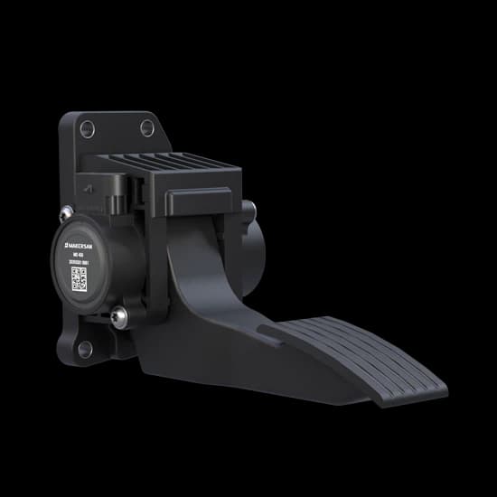 Makersan MO 370 suspended accelerator pedal in reinforced polyamide case.