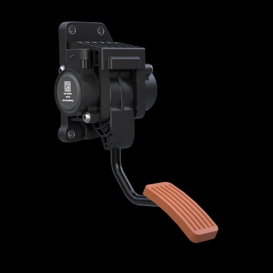 Makersan MO 372 compact suspended accelerator pedal in reinforced polyamide case.