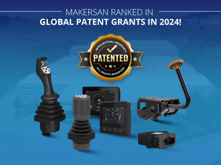 Makersan ranked in global patent grants in 2024 — patented joystick, HMI and sensor product lineup